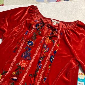 Pioneer Woman Red Blouse